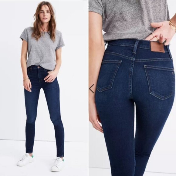 Madewell Denim - Madewell 10" High-Rise Skinny Jeans - Hayes Wash / Blue Style F4684 Size 30